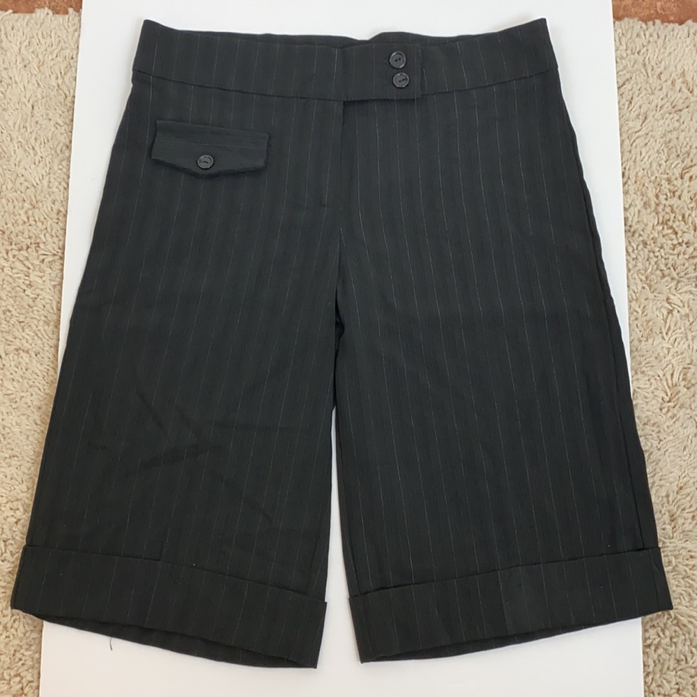 Mango New York stripped shorts black size Large